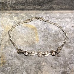 2.nd Hand - armbnd i slv med zirkoner