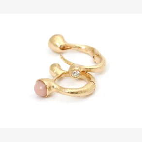 Ophelia vendbare creoler m. pink opal