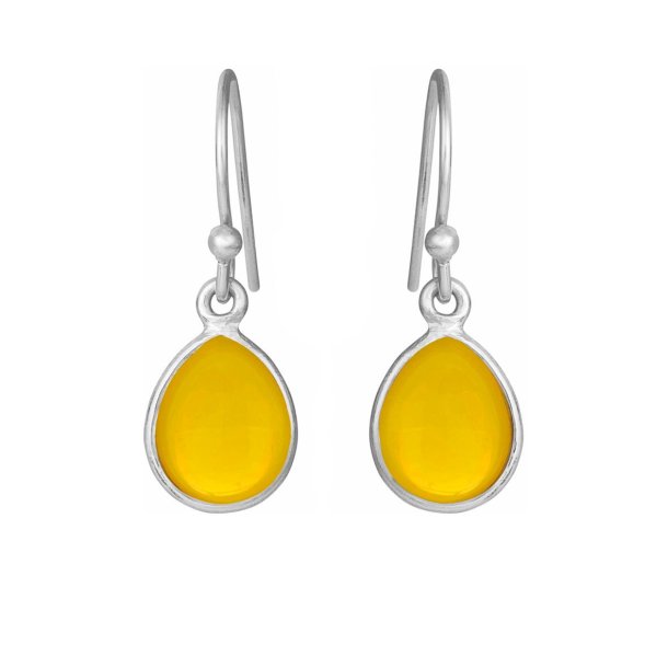 rehngere i slv med gul opal krystal