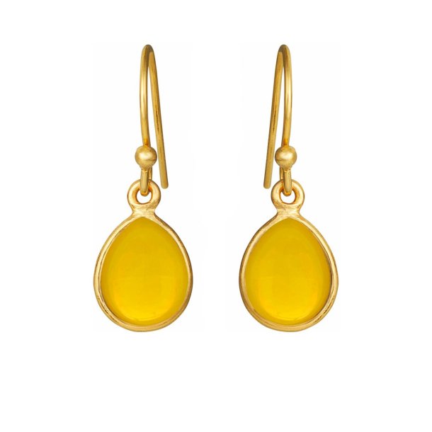 Guldbelagte rehngere med gul opal krystal