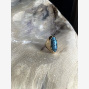 Guldring med turkis
