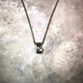 2.nd Hand - Slv halskde med guld